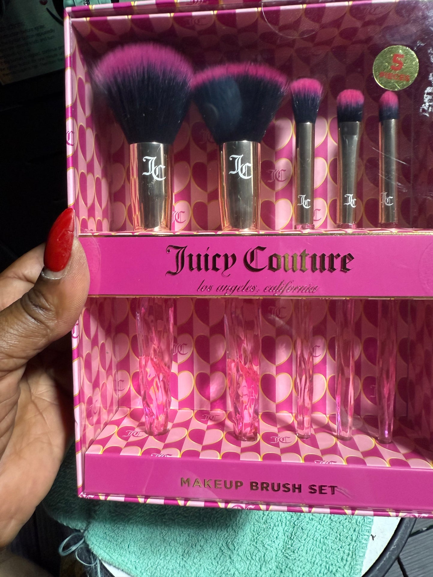 Juicy couture makeup brush set