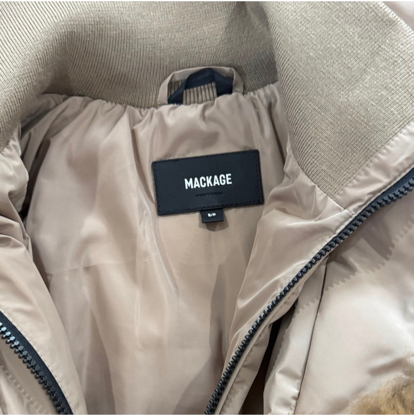 Mackage brown puffer jacket with faux fur trim(Authentic)