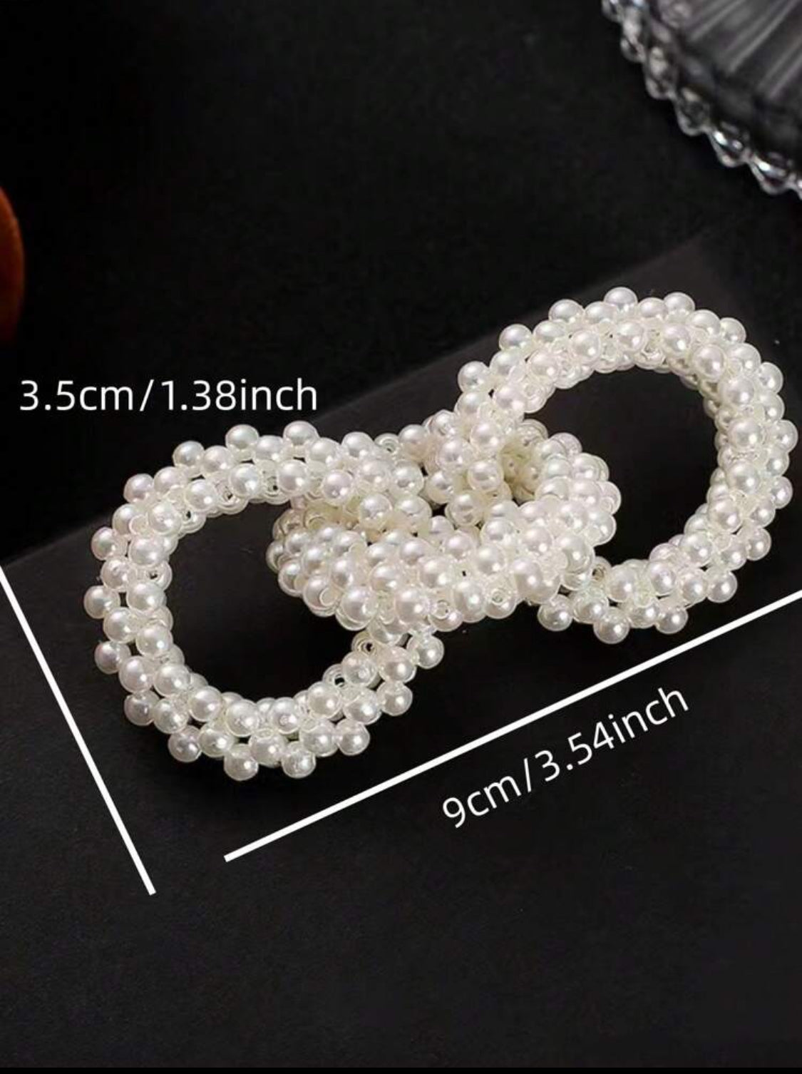 Vintage triple circle pearl earrings