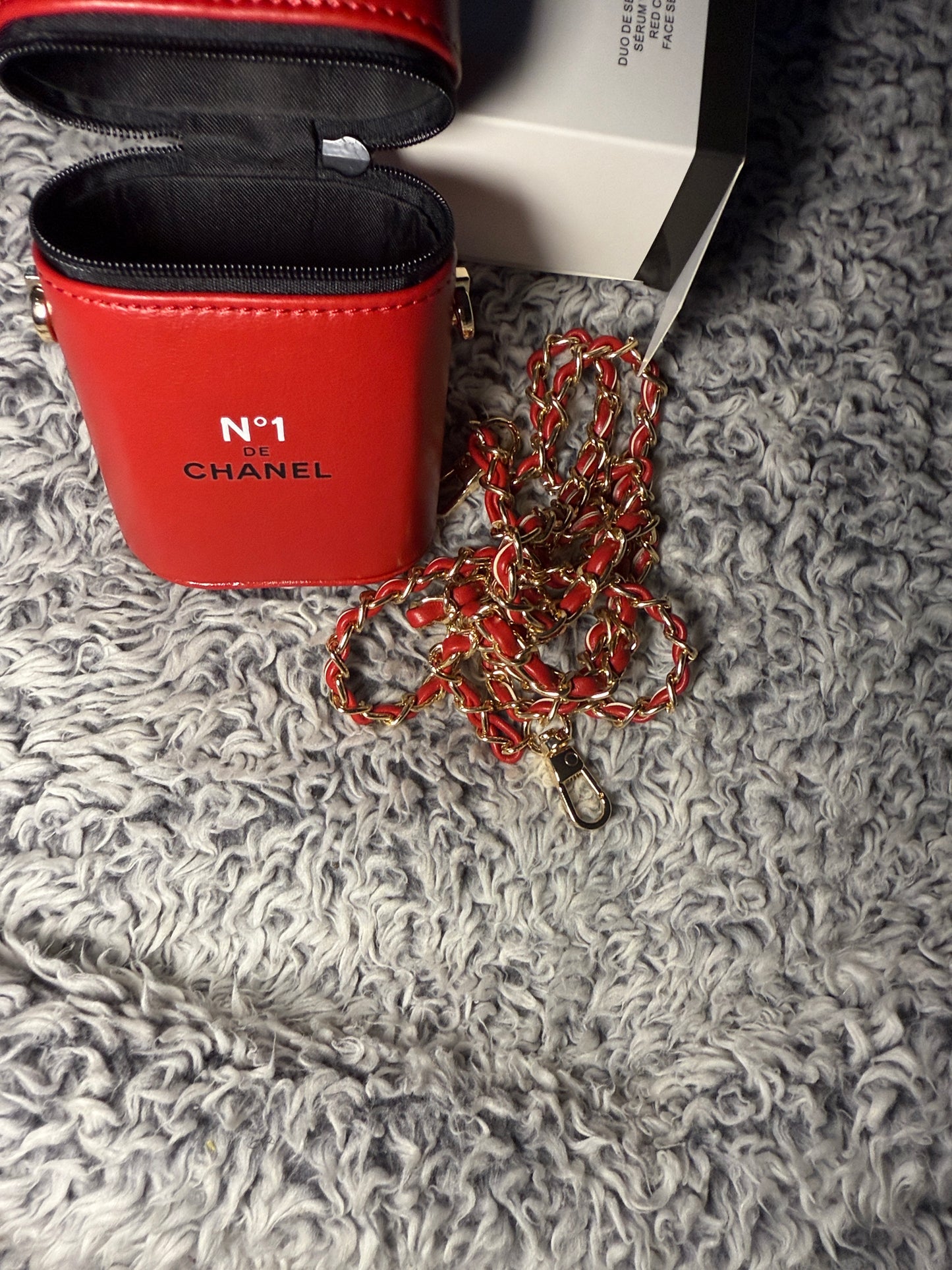 Chanel N1 red leather pouch