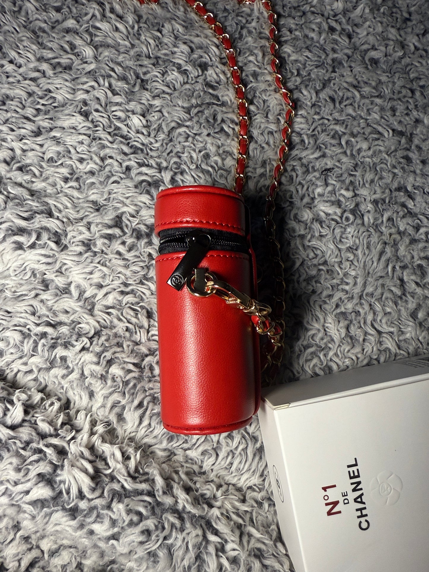 Chanel N1 red leather pouch