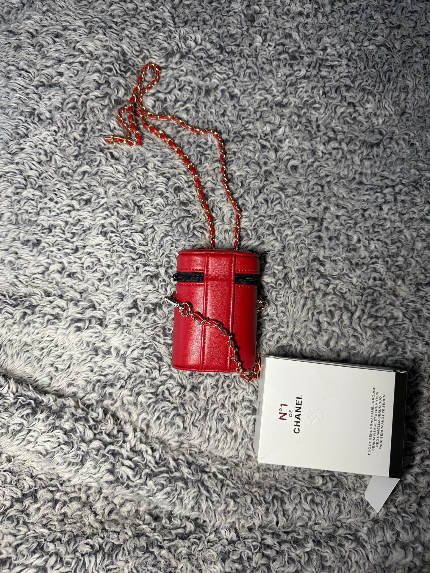 Chanel N1 red leather pouch