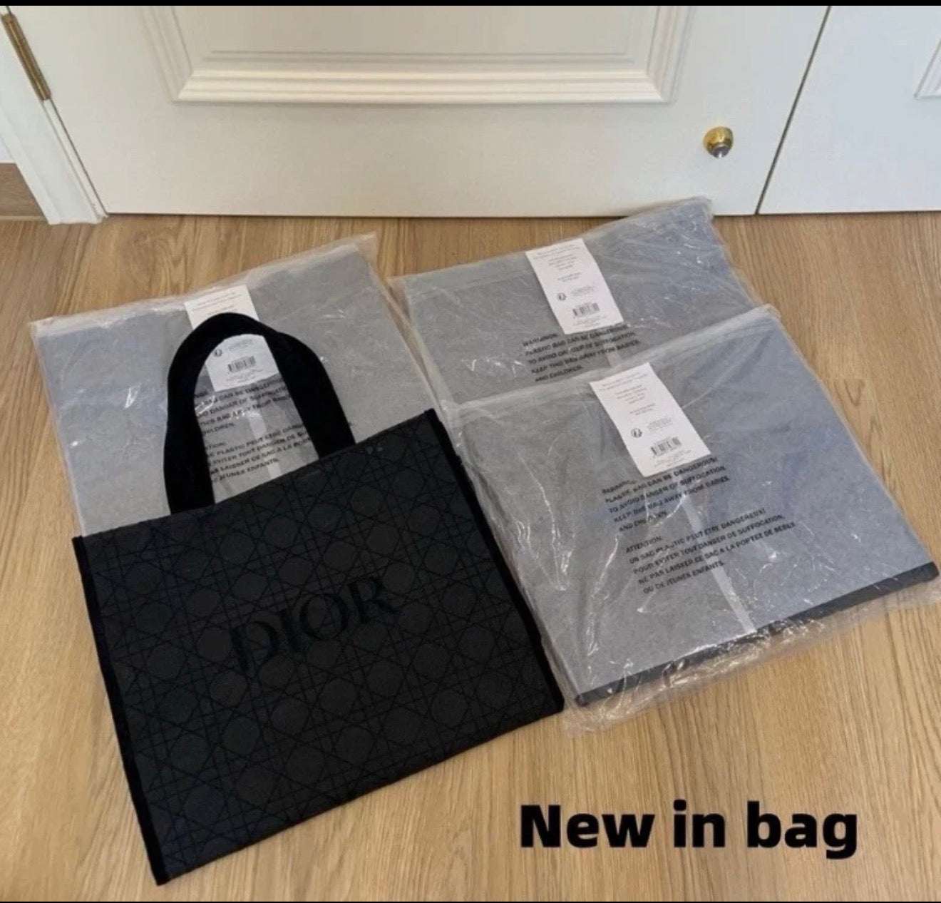 Dior black mesh bag