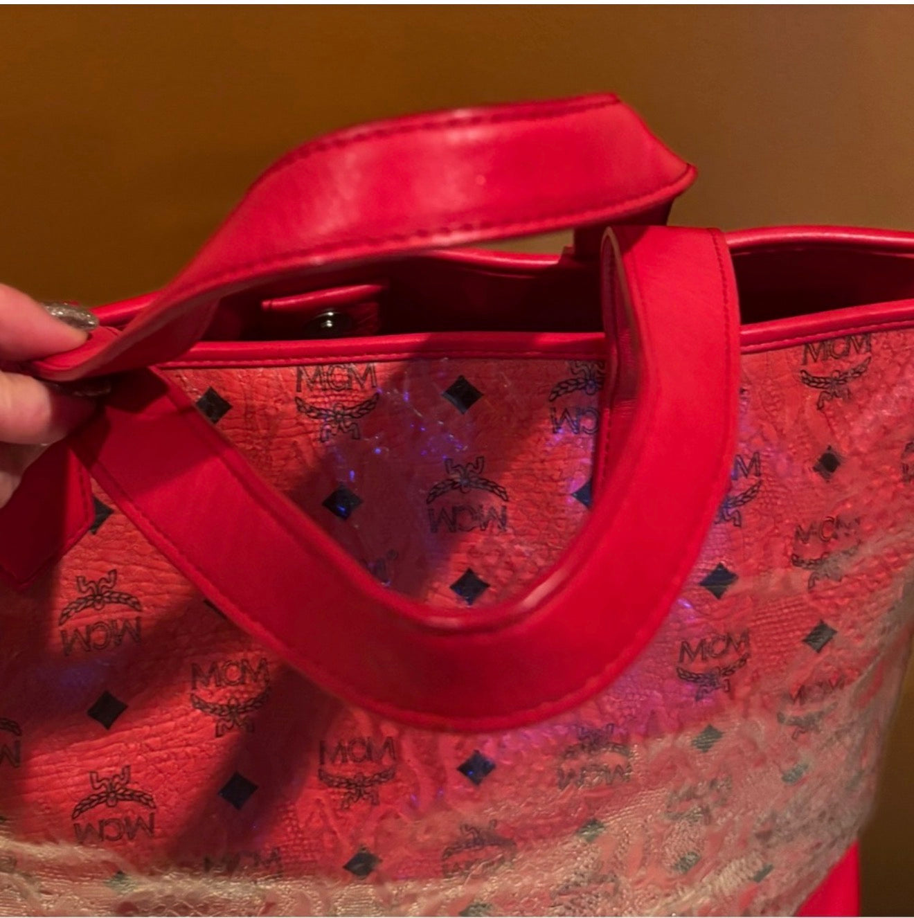 Mcm limited edition cherry tote(authentic)