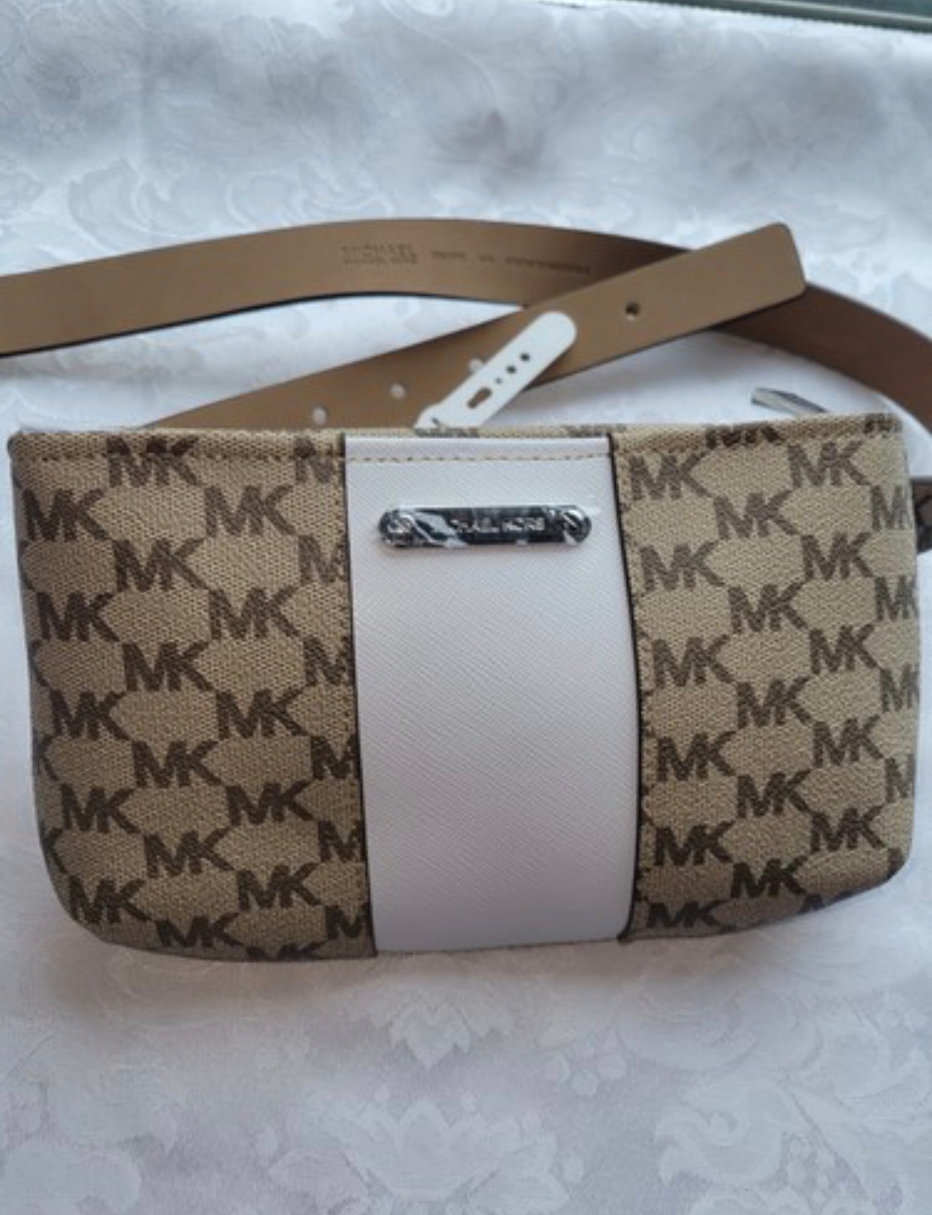 Michael Kors Adjustable Belt Bag Fanny Pack MK Signature Logo S/M Rare