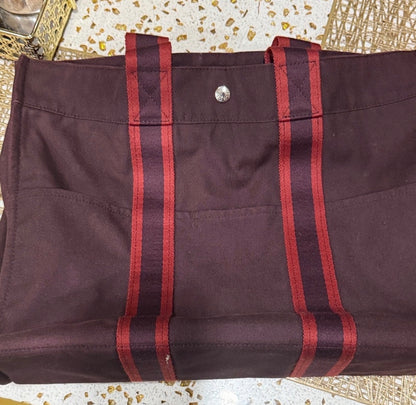 Hermes canvas tote bag