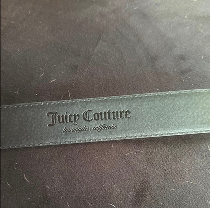 Juicy black leather belt