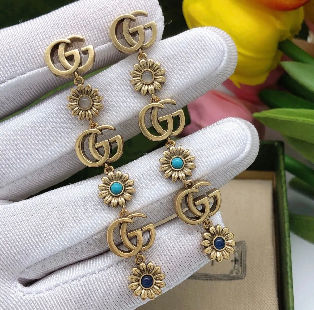 Gg Gold  drop earrings