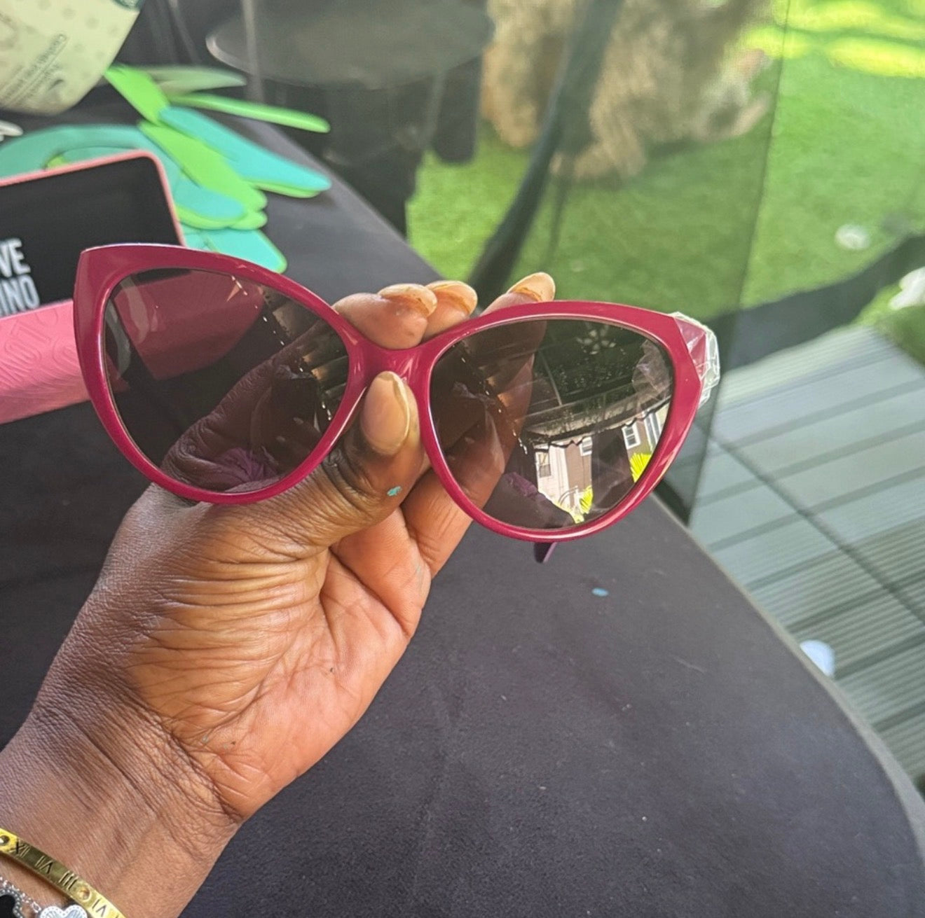 Love Mochino fuchsia sunglasses (authentic)