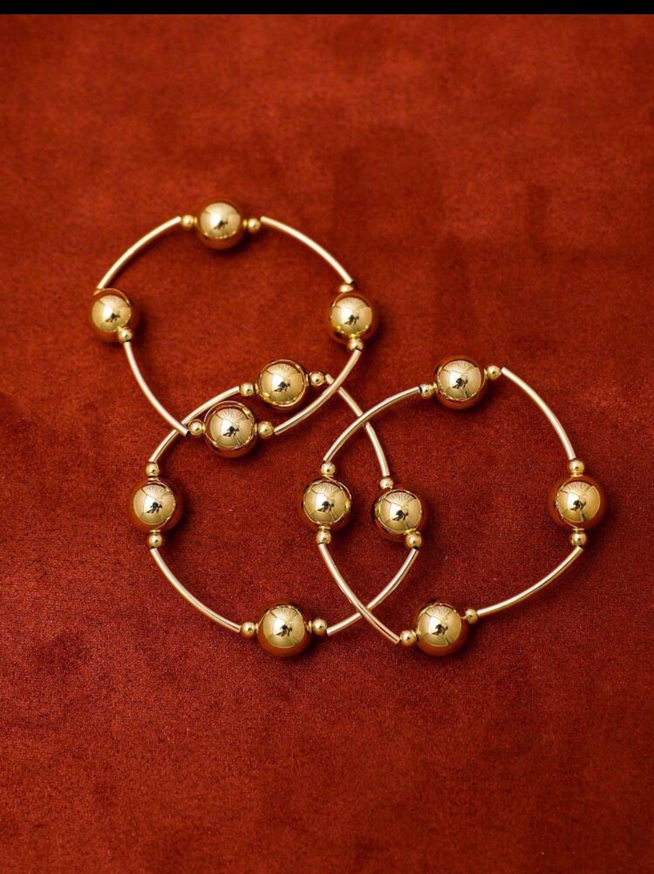 Vintage stackable bracelet set of 3