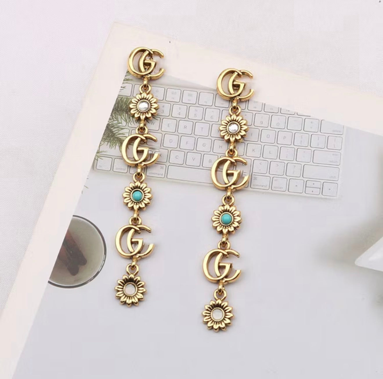 Gg Gold  drop earrings