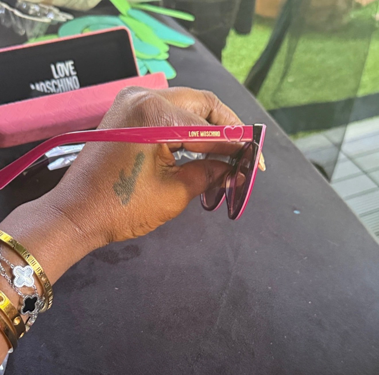 Love Mochino fuchsia sunglasses (authentic)