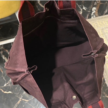 Hermes canvas tote bag
