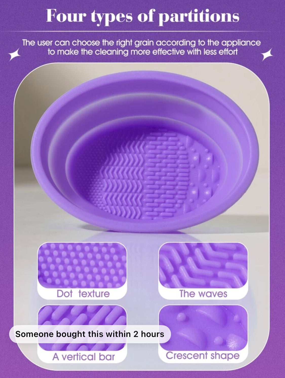 Makeup brush cleaning bowl