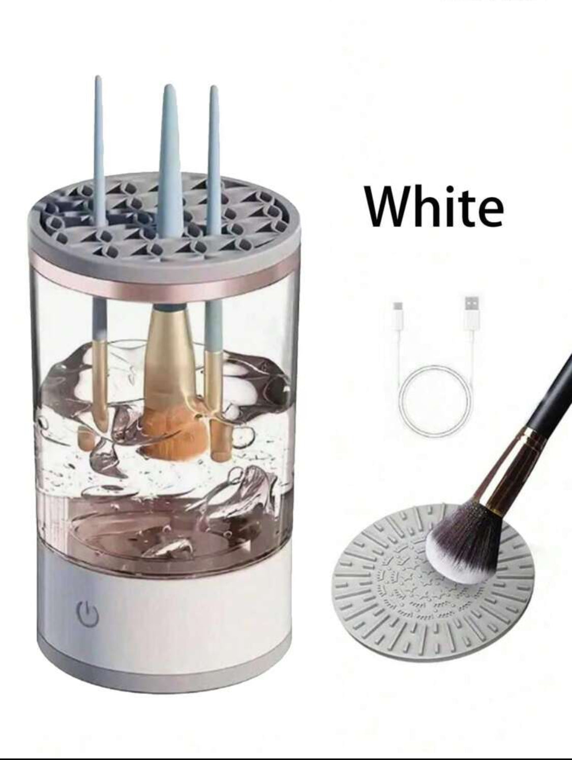 Electric makeup brush cleanser