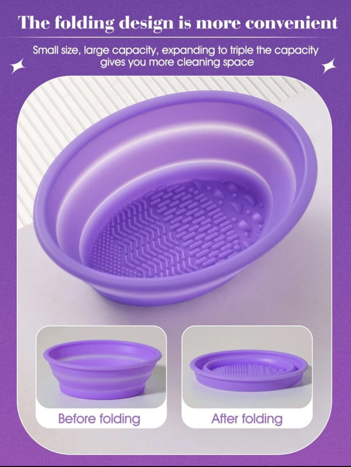 Makeup brush cleaning bowl