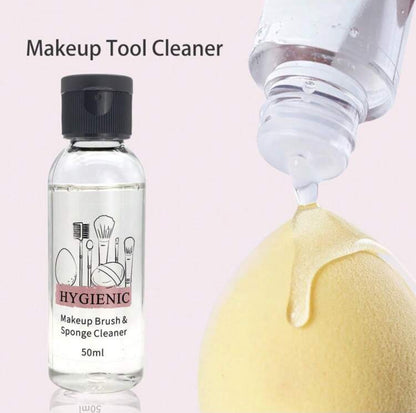 Makeup brush and sponge cleaning solution